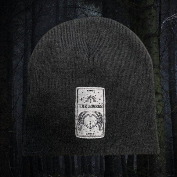 Beanie Hat Gothic Embroidered Beanie Hat for Men Hats for Women - Picture 4 of 5